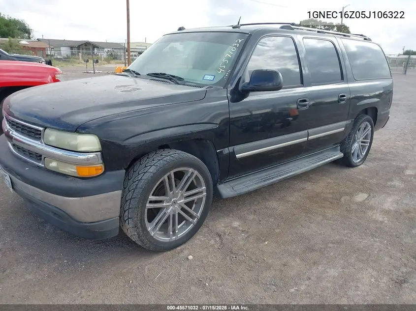 2005 Chevrolet Suburban 1500 Lt VIN: 1GNEC16Z05J106322 Lot: 45571032