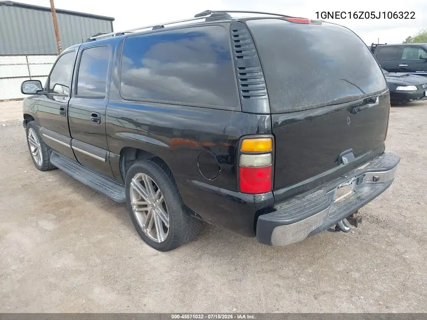 2005 Chevrolet Suburban 1500 Lt VIN: 1GNEC16Z05J106322 Lot: 45571032