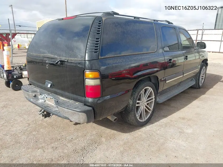 2005 Chevrolet Suburban 1500 Lt VIN: 1GNEC16Z05J106322 Lot: 45571032