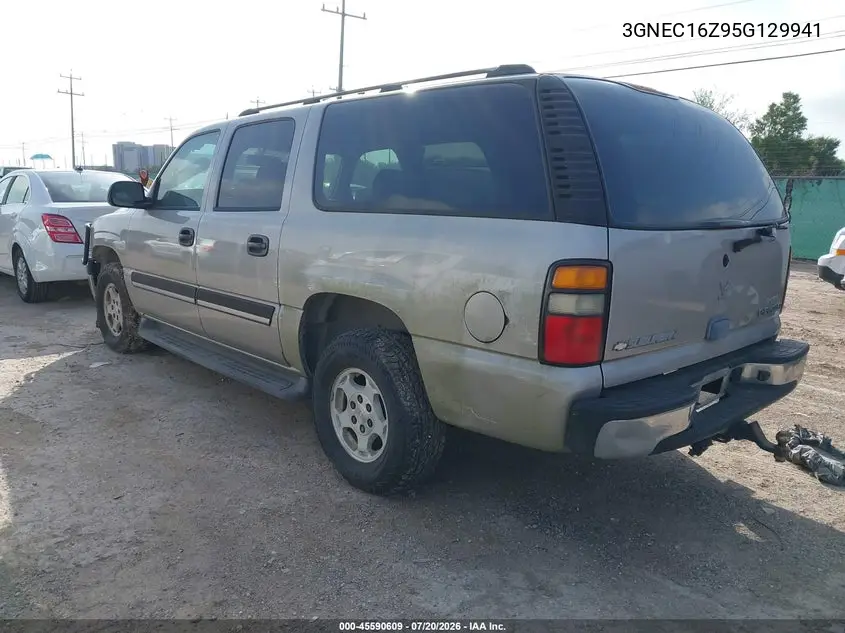 2005 Chevrolet Suburban 1500 Ls VIN: 3GNEC16Z95G129941 Lot: 45590609