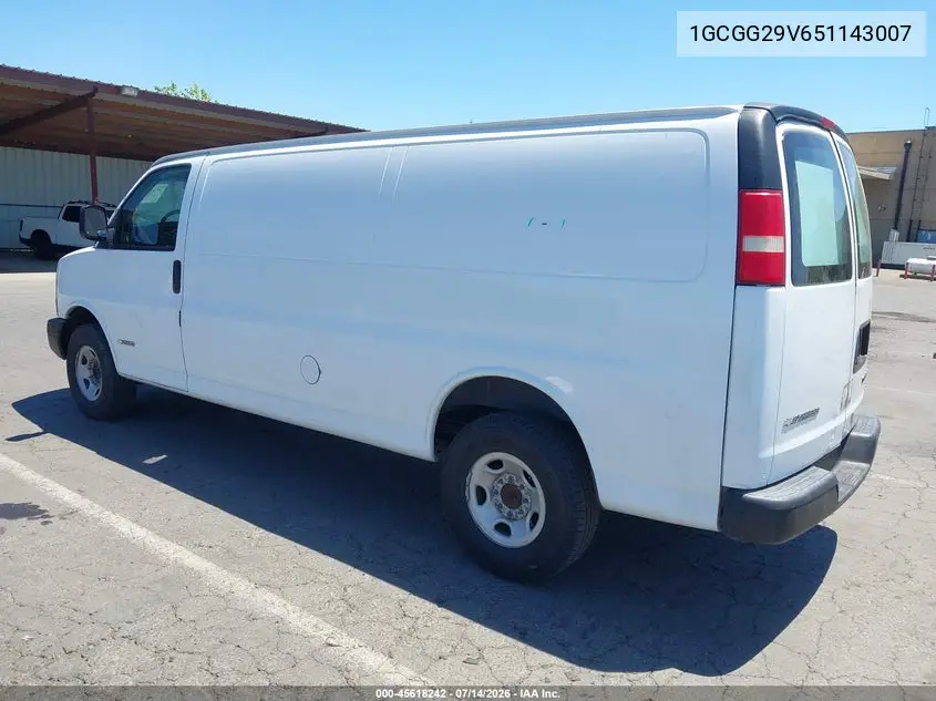 2005 Chevrolet Express Cargo Van VIN: 1GCGG29V651143007 Lot: 45618242