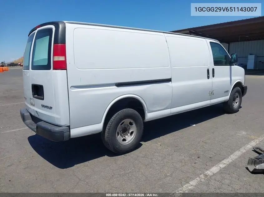 2005 Chevrolet Express Cargo Van VIN: 1GCGG29V651143007 Lot: 45618242