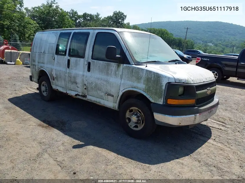 2005 Chevrolet Express VIN: 1GCHG35U651117918 Lot: 45650521