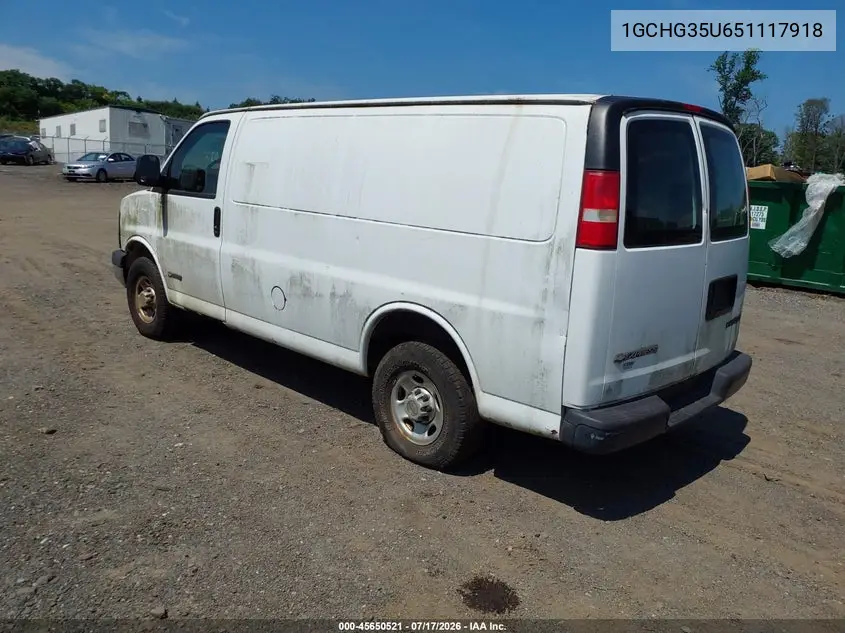 2005 Chevrolet Express VIN: 1GCHG35U651117918 Lot: 45650521