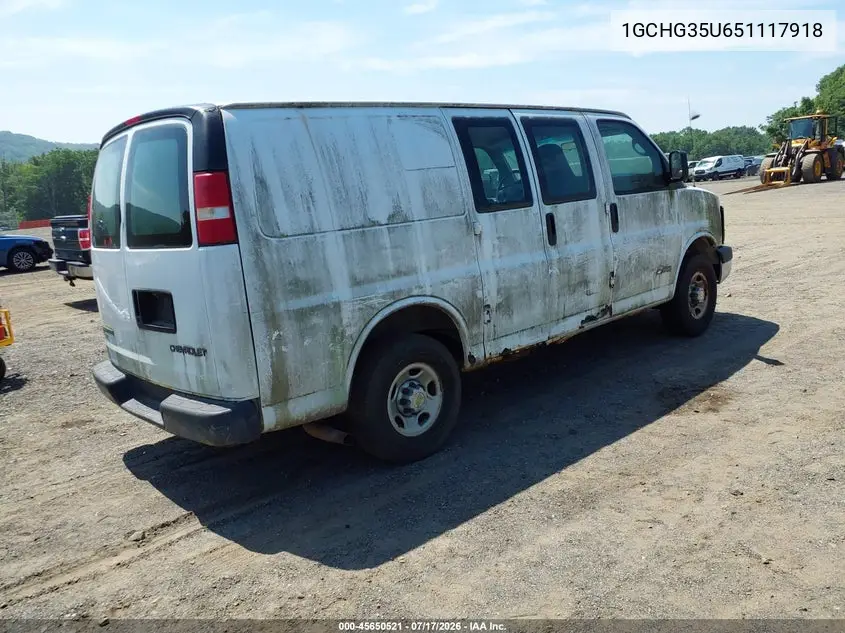 2005 Chevrolet Express VIN: 1GCHG35U651117918 Lot: 45650521