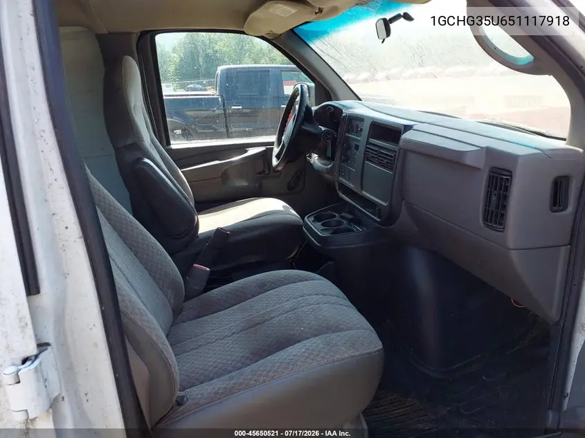 2005 Chevrolet Express VIN: 1GCHG35U651117918 Lot: 45650521