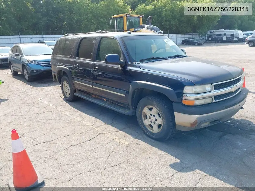 2005 Chevrolet Suburban 1500 Lt VIN: 3GNFK16Z75G228345 Lot: 45661478