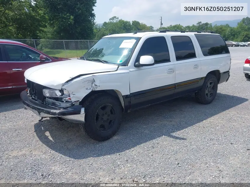 2005 Chevrolet Suburban 1500 Lt VIN: 3GNFK16Z05G251207 Lot: 45664952