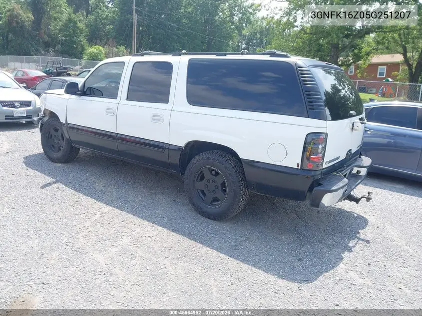 2005 Chevrolet Suburban 1500 Lt VIN: 3GNFK16Z05G251207 Lot: 45664952