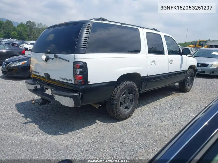 2005 Chevrolet Suburban 1500 Lt VIN: 3GNFK16Z05G251207 Lot: 45664952