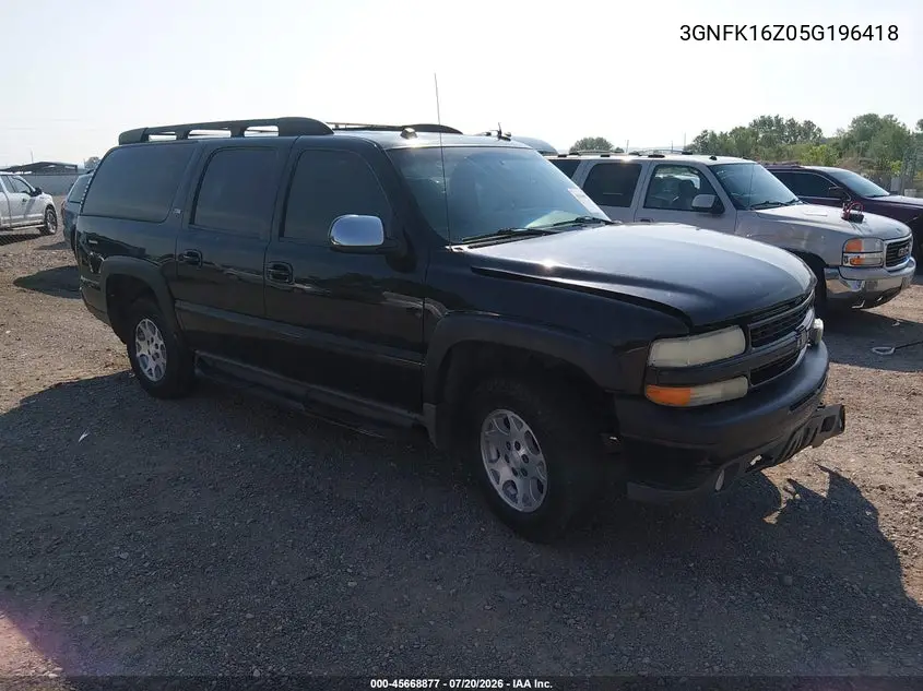 2005 Chevrolet Suburban 1500 Z71 VIN: 3GNFK16Z05G196418 Lot: 45668877