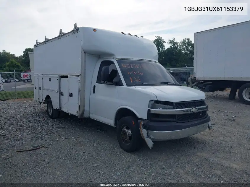 2006 Chevrolet Express Cutaway Work Van VIN: 1GBJG31UX61153379 Lot: 45276597