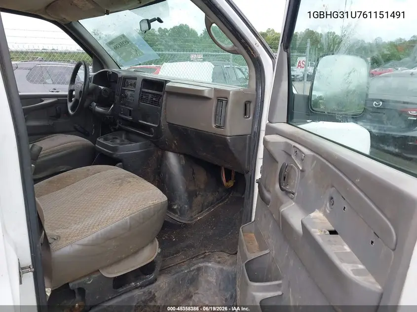 2006 Chevrolet Express Cutaway Work Van VIN: 1GBHG31U761151491 Lot: 45358386