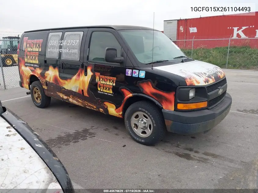 2006 Chevrolet Express Work Van VIN: 1GCFG15X261104493 Lot: 45576629