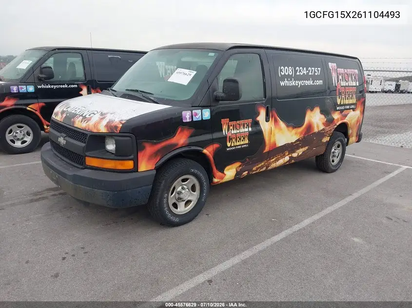 2006 Chevrolet Express Work Van VIN: 1GCFG15X261104493 Lot: 45576629