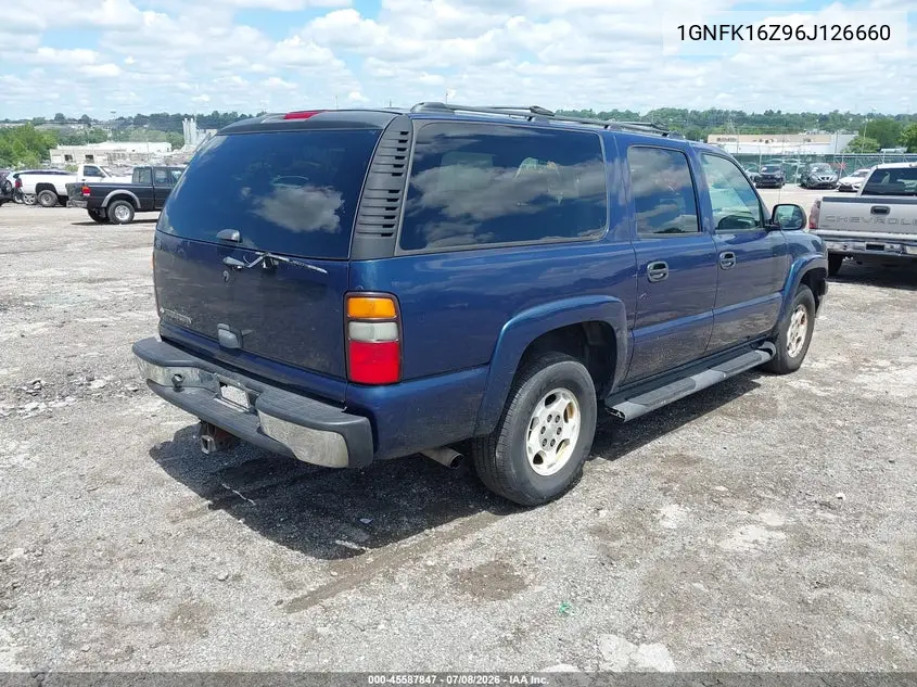 2006 Chevrolet Suburban 1500 Ls VIN: 1GNFK16Z96J126660 Lot: 45587847