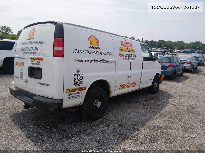 2006 Chevrolet Express Work Van VIN: 1GCGG25V661264207 Lot: 45587930