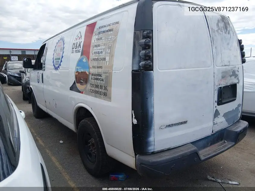2007 Chevrolet Express Work Van VIN: 1GCGG25V871237169 Lot: 45555020