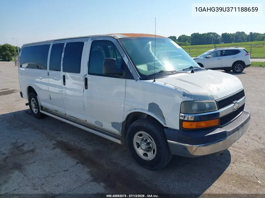 2007 Chevrolet Express Passenger Ls VIN: 1GAHG39U371188659 Lot: 45592075