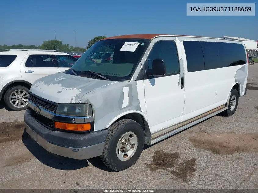 2007 Chevrolet Express Passenger Ls VIN: 1GAHG39U371188659 Lot: 45592075