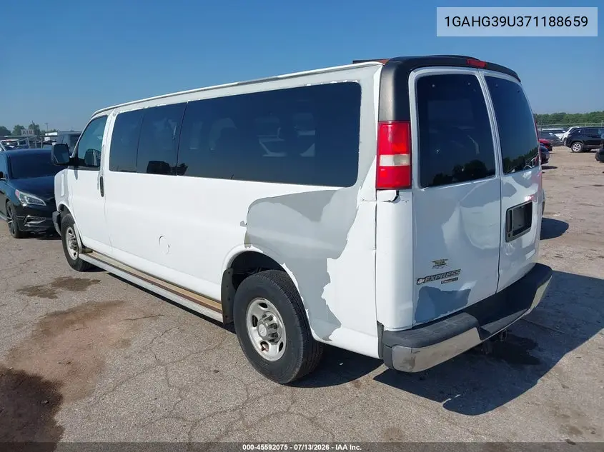 2007 Chevrolet Express Passenger Ls VIN: 1GAHG39U371188659 Lot: 45592075