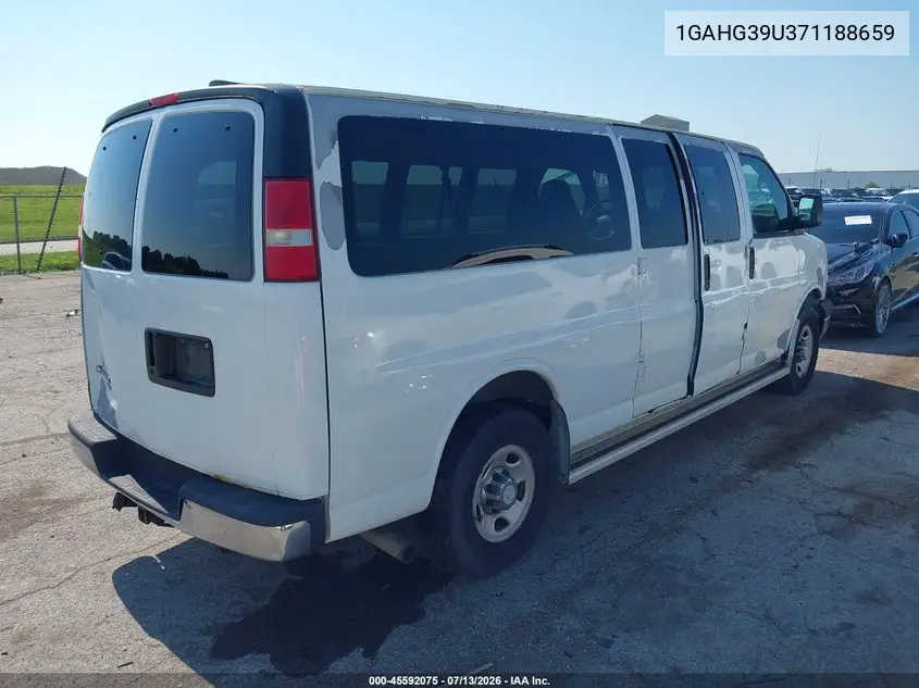 2007 Chevrolet Express Passenger Ls VIN: 1GAHG39U371188659 Lot: 45592075