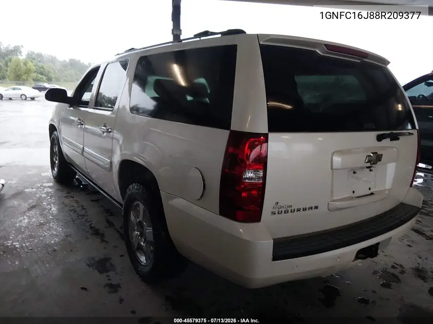 2008 Chevrolet Suburban 1500 Ltz VIN: 1GNFC16J88R209377 Lot: 45579375
