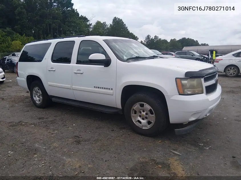 2008 Chevrolet Suburban 1500 Lt VIN: 3GNFC16J78G271014 Lot: 45610597
