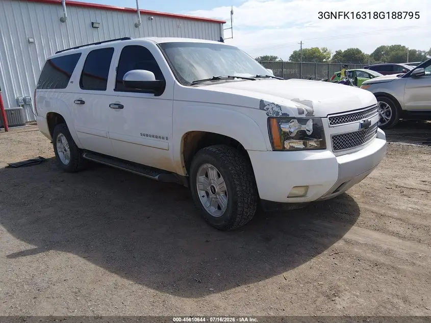 2008 Chevrolet Suburban 1500 Lt VIN: 3GNFK16318G188795 Lot: 45610644