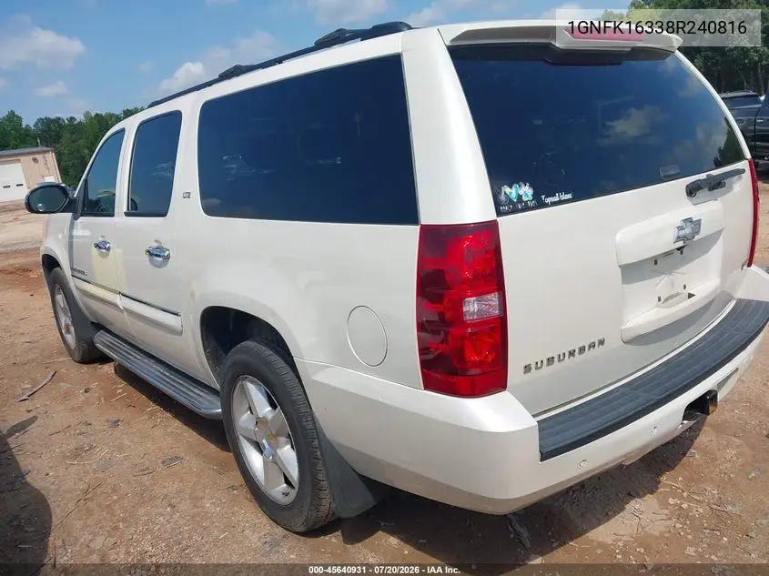 2008 Chevrolet Suburban 1500 Ltz VIN: 1GNFK16338R240816 Lot: 45640931
