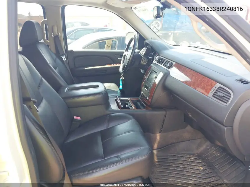 2008 Chevrolet Suburban 1500 Ltz VIN: 1GNFK16338R240816 Lot: 45640931