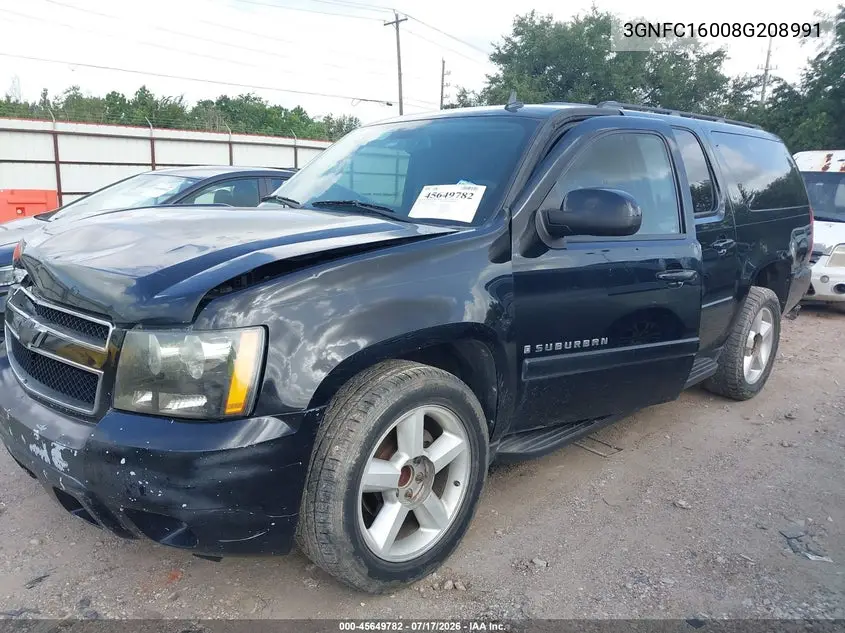 2008 Chevrolet Suburban 1500 Lt VIN: 3GNFC16008G208991 Lot: 45649782