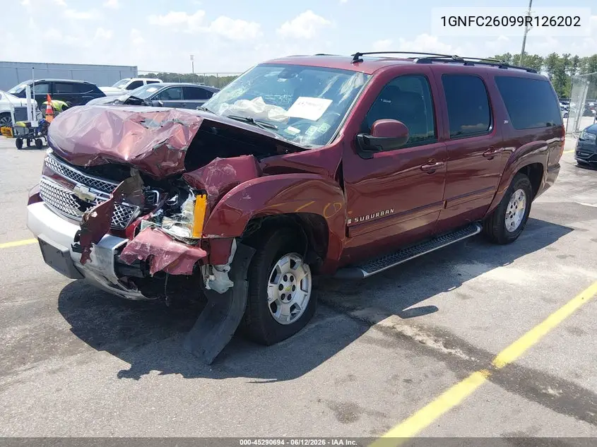 2009 Chevrolet Suburban 1500 Lt2 VIN: 1GNFC26099R126202 Lot: 45290694