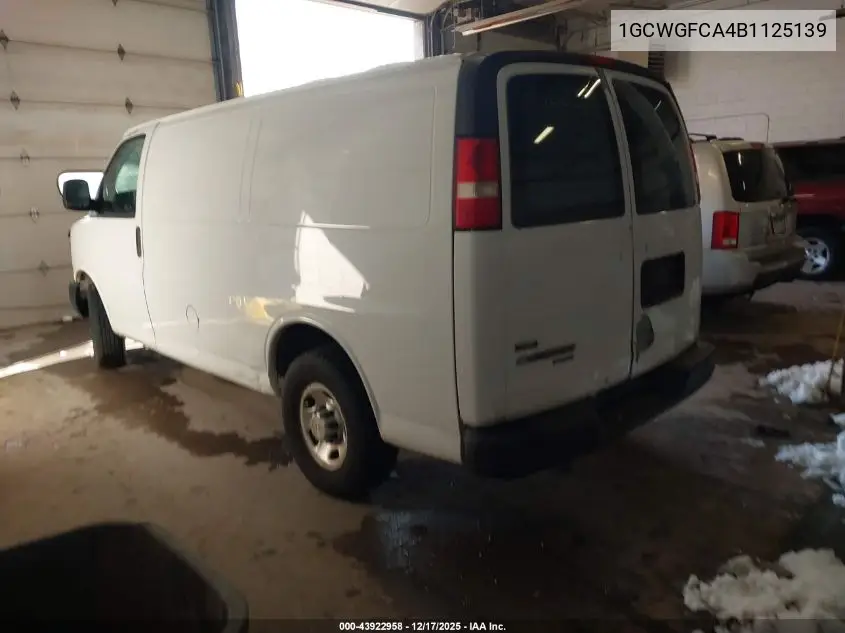 1GCWGFCA4B1125139 2011 Chevrolet Express 2500 Work Van