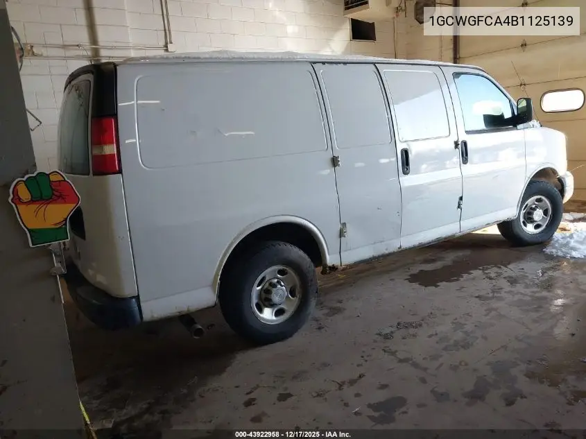 1GCWGFCA4B1125139 2011 Chevrolet Express 2500 Work Van