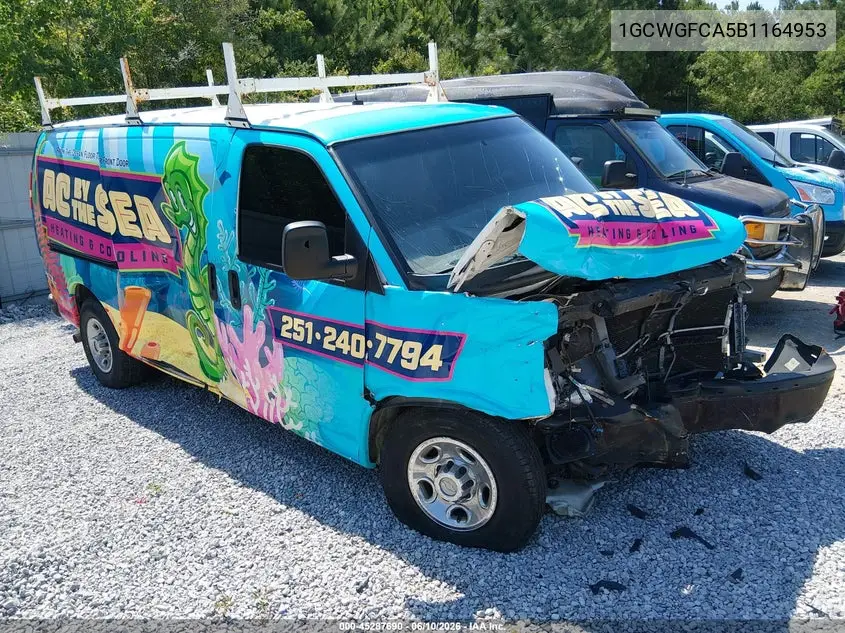2011 Chevrolet Express 2500 Work Van VIN: 1GCWGFCA5B1164953 Lot: 45287690