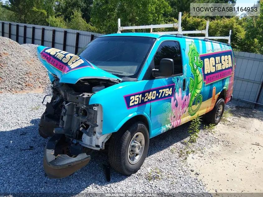 2011 Chevrolet Express 2500 Work Van VIN: 1GCWGFCA5B1164953 Lot: 45287690