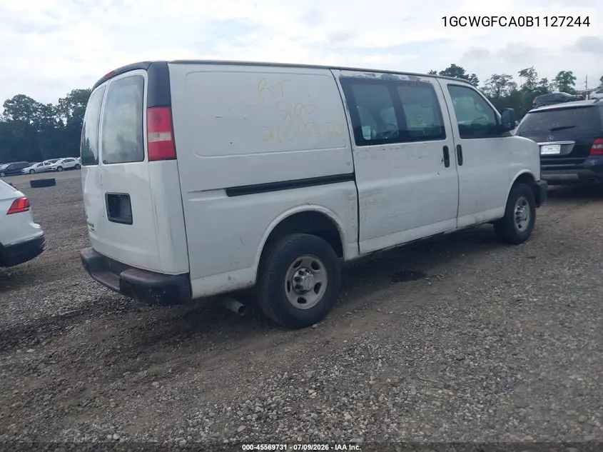 2011 Chevrolet Express 2500 Work Van VIN: 1GCWGFCA0B1127244 Lot: 45569731