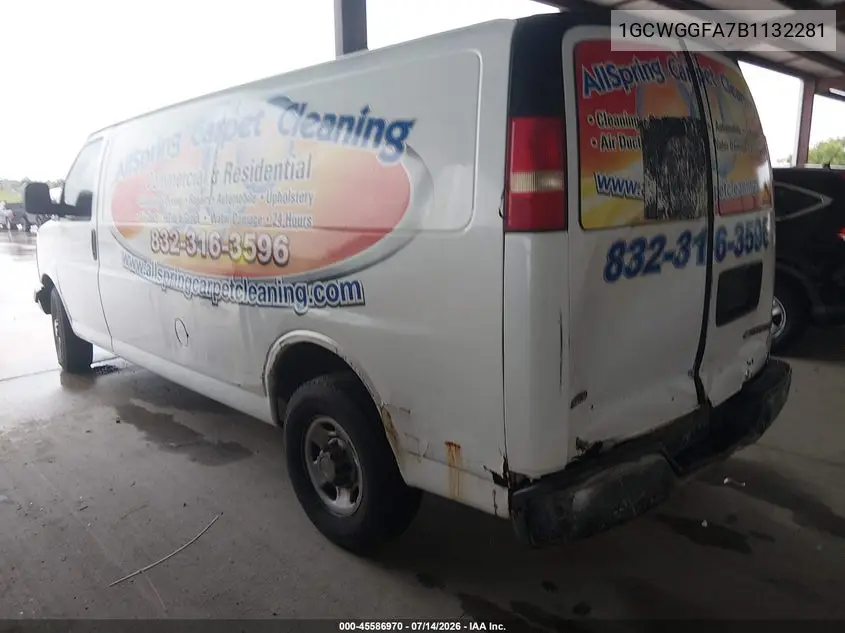 2011 Chevrolet Express 2500 Work Van VIN: 1GCWGGFA7B1132281 Lot: 45586970