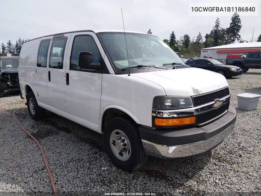 2011 Chevrolet Express 2500 Work Van VIN: 1GCWGFBA1B1186840 Lot: 45665982