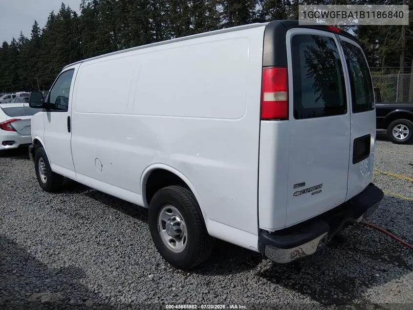 2011 Chevrolet Express 2500 Work Van VIN: 1GCWGFBA1B1186840 Lot: 45665982