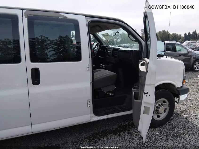 2011 Chevrolet Express 2500 Work Van VIN: 1GCWGFBA1B1186840 Lot: 45665982