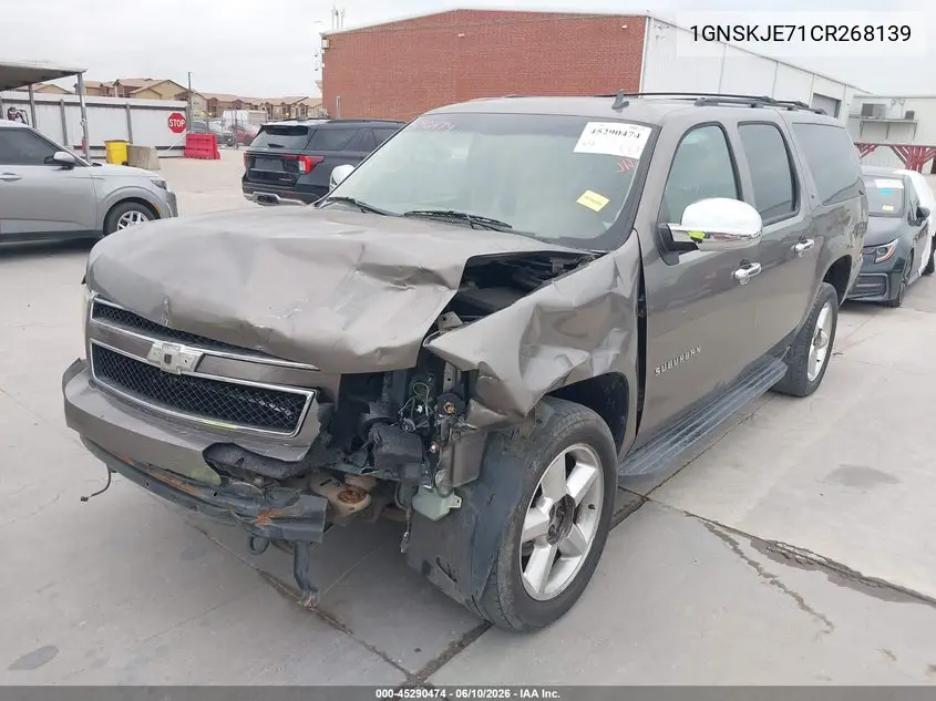 2012 Chevrolet Suburban 1500 Lt VIN: 1GNSKJE71CR268139 Lot: 45290474