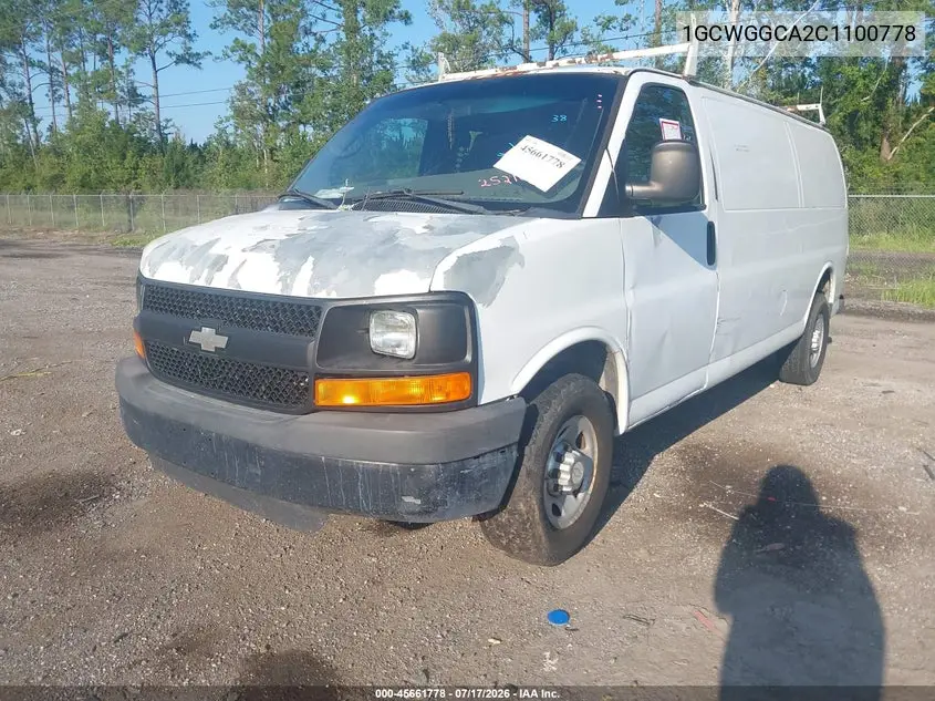 2012 Chevrolet Express 2500 Work Van VIN: 1GCWGGCA2C1100778 Lot: 45661778
