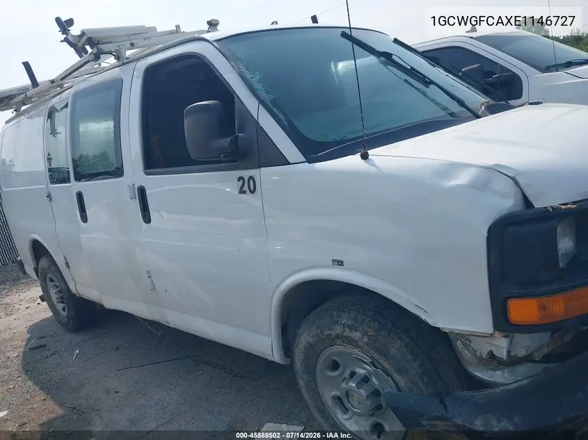 2014 Chevrolet Express 2500 Work Van VIN: 1GCWGFCAXE1146727 Lot: 45588502