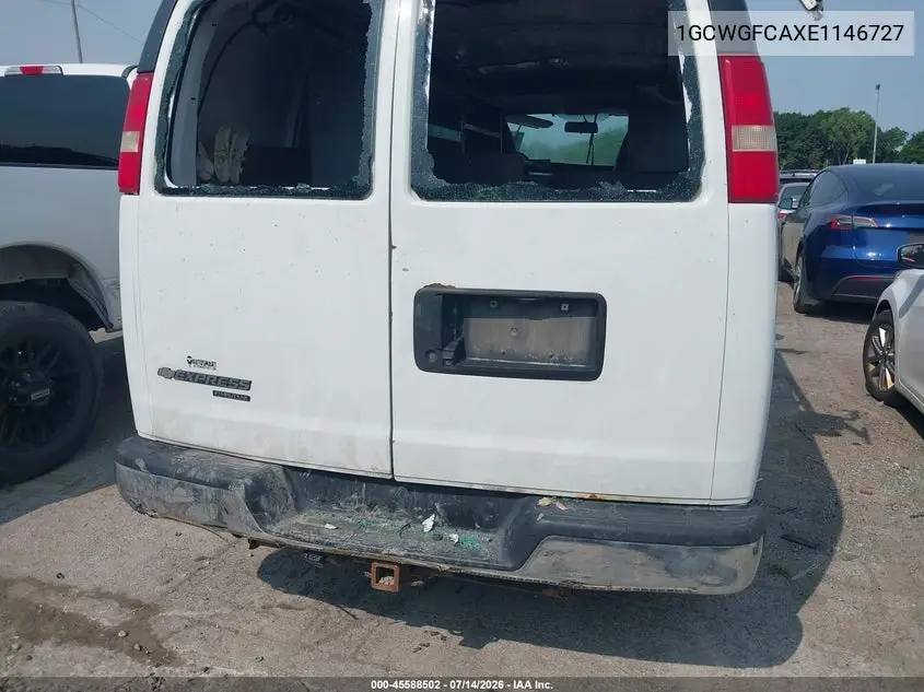 2014 Chevrolet Express 2500 Work Van VIN: 1GCWGFCAXE1146727 Lot: 45588502
