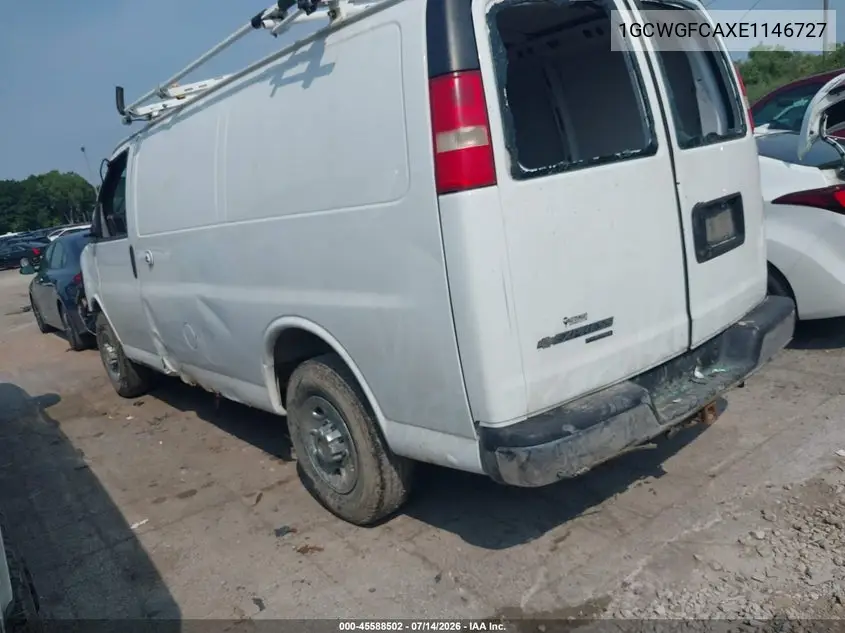 2014 Chevrolet Express 2500 Work Van VIN: 1GCWGFCAXE1146727 Lot: 45588502