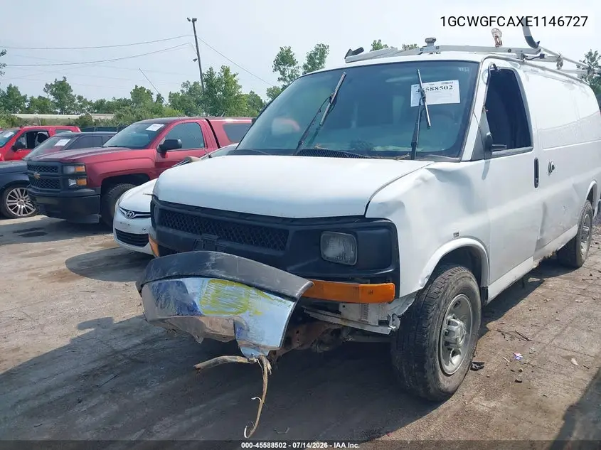 2014 Chevrolet Express 2500 Work Van VIN: 1GCWGFCAXE1146727 Lot: 45588502