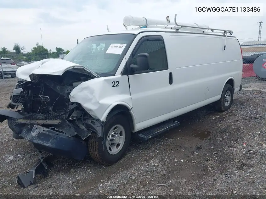 2014 Chevrolet Express 2500 Work Van VIN: 1GCWGGCA7E1133486 Lot: 45603382