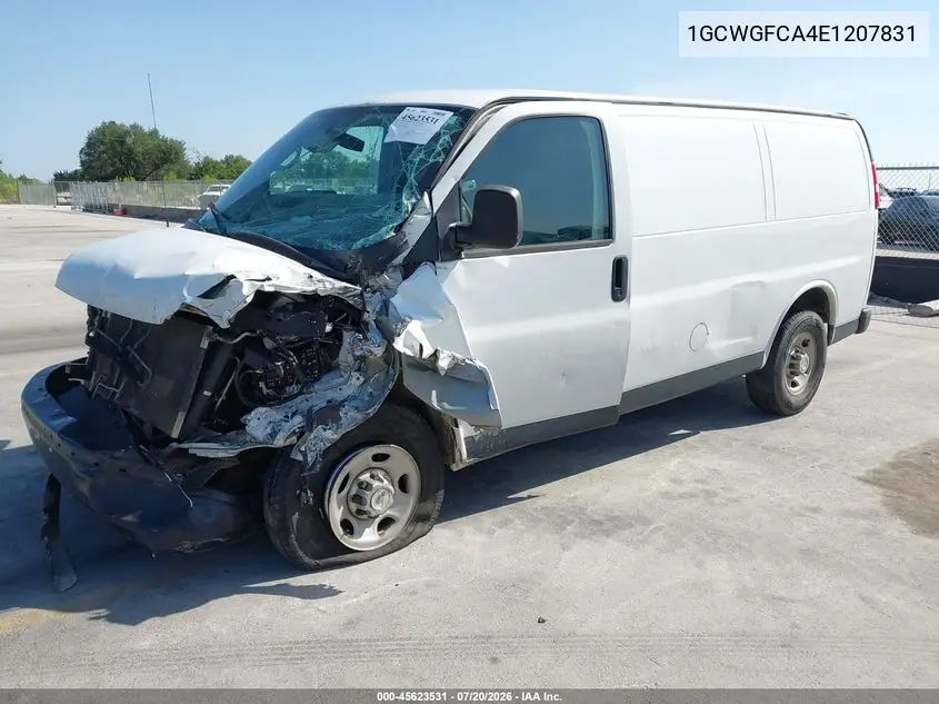 2014 Chevrolet Express 2500 Work Van VIN: 1GCWGFCA4E1207831 Lot: 45623531